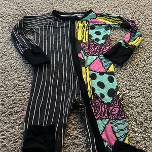 Colorful Patchwork Kids Footie Pajama